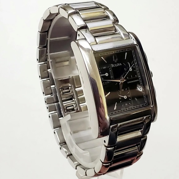 Bulova Men's SWISS 96B91 Chronograph Stainless Steel Wrist Watch